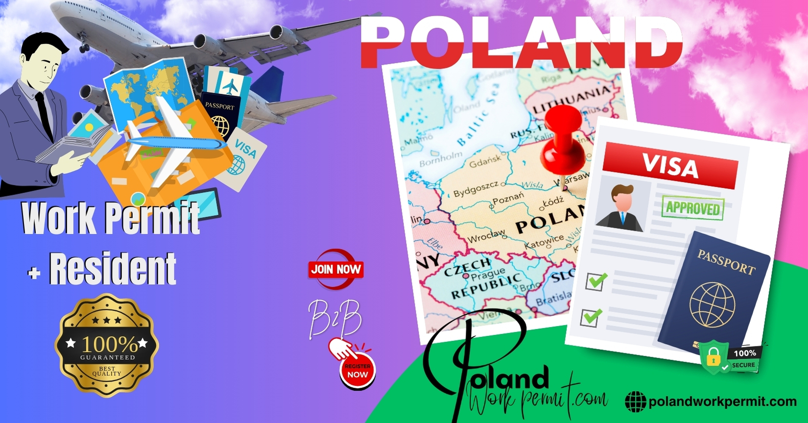 How to Apply for a Work Permit, Student Visa, Business Visa, Investor Visa, and Resident Card Visa from Iraq to Poland?