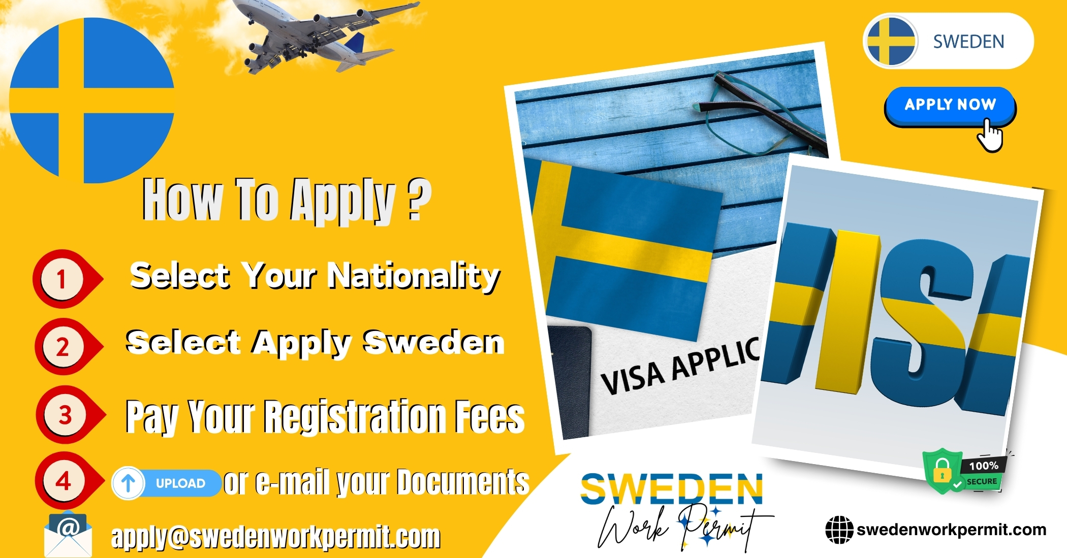 Sweden Work Permit Visa and Business Resident Visa Requirements for Mauritanian Citizens